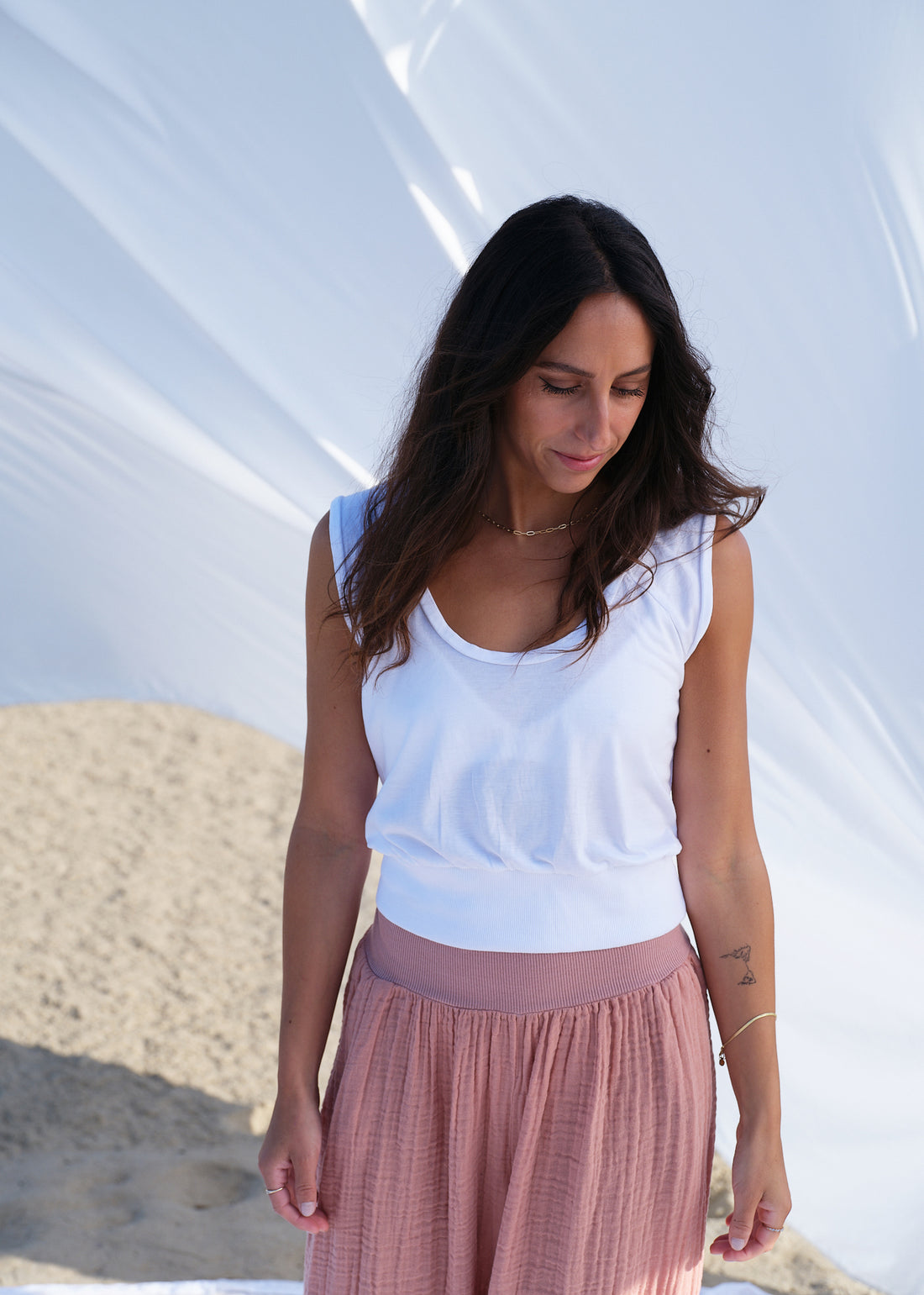 SLEEVELESS RAGLAN SHORT